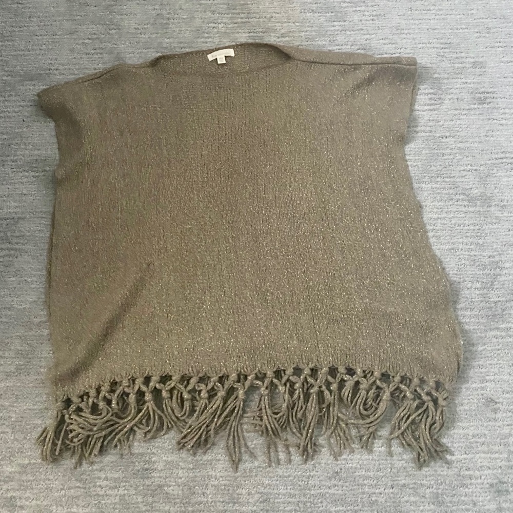 Never worn Metallic Francesca’s Poncho